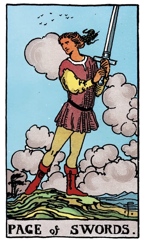 Page of Swords tarot card